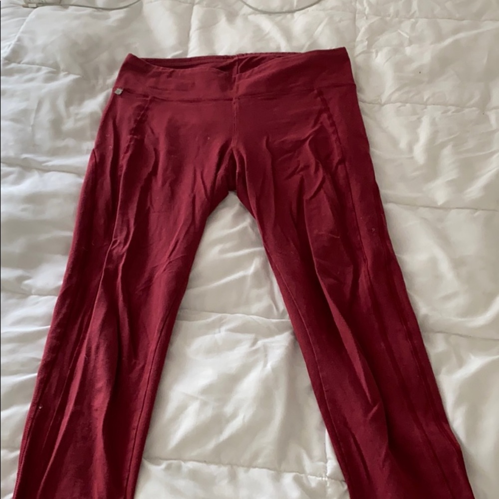 Red leggings